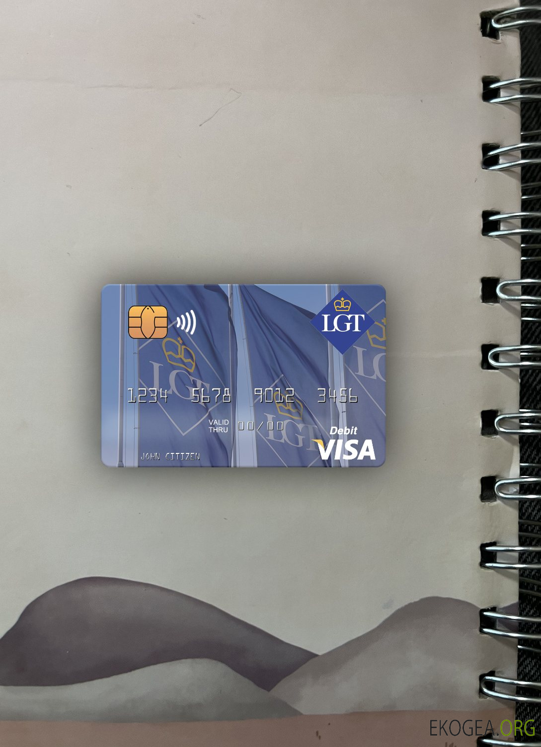 Liechtenstein LGT Bank carte de débit visa photolook avant